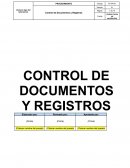 CONTROL DE DOCUMENTOS Y REGISTROS