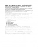 ¿Qué tan importante es una certificación ISO?