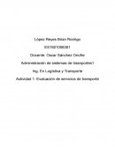 Evaluación de servicios de transporte