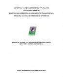 MANUAL DE USUARIO DEL SISTEMA DE INFORMACIÓN PARA EL REGISTRO Y CONTROL DE PERSONAL