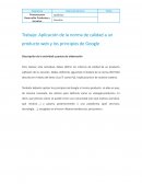 Trabajo: Aplicación de la norma de calidad a un producto web y los principios de Google