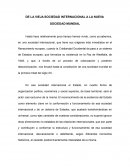 DE LA VIEJA SOCIEDAD INTERNACIONAL A LA NUEVA SOCIEDAD MUNDIAL