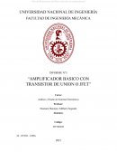Amplificador basico con transistor de union o JFET