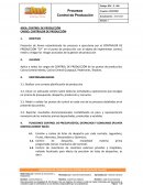 CONTROL DE PRODUCCION