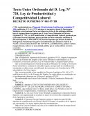 Ley de Productividad y Competitividad Laboral