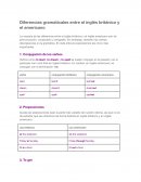 Diferencias gramaticales entre el inglés británico y el americano