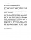 ¿Cómo se APRENDE con Tecnología?