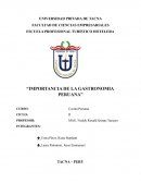 Importancia de la gastronomia peruana