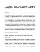 Transporte fluvial en Colombia: operación, infraestructura, ambiente, normativa y potencial de desarrollo