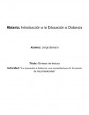 Bases, mediaciones y futuro de la educacion a distancia en la sociedad digital