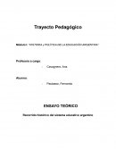 HISTORIA y POLÍTICA DE LA EDUCACIÓN ARGENTINA