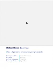 Reto 3. Operaciones con conjuntos y su representación. Página 1