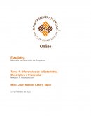 Diferencias de la Estadística Descriptiva e Inferencial