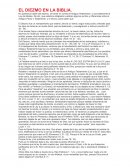 El Diezmo en la Biblia