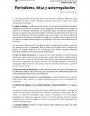 Periodismo, ética y autorregulación