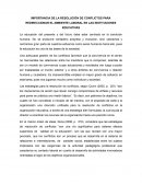IMPORTANCIA DE LA RESOLUCIÓN DE CONFLICTOS PARA REDIRECCIONAR EL AMBIENTE LABORAL EN LAS INSTITUCIONES EDUCATIVAS