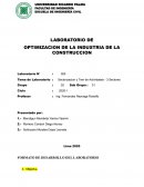 LABORATORIO DE OPTIMIZACION DE LA INDUSTRIA DE LA CONSTRUCCION