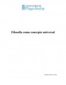 Filosofía como concepto universal