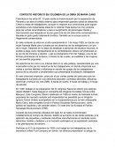CONTEXTO HISTORICO EN COLOMBIA DE LA OBRA DE MARIA CANO