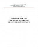 MANUAL DE PROCESOS ADMINISTRATIVOS DEL AREA DE RECUPERACIÓN POSPARTO