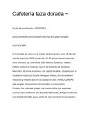 Cafetería taza dorada