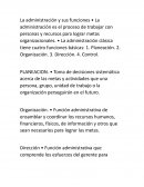 La administración y sus funciones