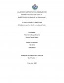 TEORIA Y DISEÑO CURRICULAR (Cuadro comparativo diseño y modelo curricular)