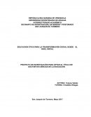 PROYECTO DE INVESTIGACIÓN PARA OPTAR AL TÍTULO DE DOCTOR EN CIENCIAS DE LA EDUCACIÓN