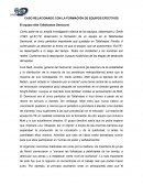CASO RELACIONADO CON LA FORMACIÓN DE EQUIPOS EFECTIVOS