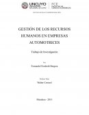 GESTIÓN DE LOS RECURSOS HUMANOS EN EMPRESAS AUTOMOTRICES