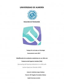 Modificación de conductas autolesivas en un niño con Trastorno del Espectro Autista (TEA). Página 1