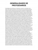 Generalidades de protozoarios