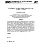 LAS DIFERENTES REFORMAS EDUCATIVAS EN AMÉRICA LATINA