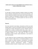 Análisis sobre la salud como responsabilidad social e individual