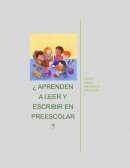 Practicas sociales del lenguaje ¿Aprenden a leer y escribir en preescolar?