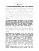 La importancia de la implantación de un sistema de gestión de calidad