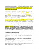 Factores de produccion