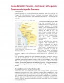 Confederación Peruano – Boliviana y el Segundo Gobierno de Agustín Gamarra