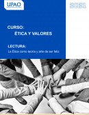 LA ÉTICA COMO TEORÍA Y ARTE DE SER FELIZ