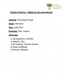 Trabajo Práctico: “Matrices del aprendizaje”