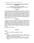 VELOCIDAD CRÍTICA DE UNA SUSPENSIÓN DE SÓLIDOS EN LÍQUIDO NEWTONIANO