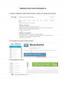 PRIMEROS PASOS PARA PROGRAMAR