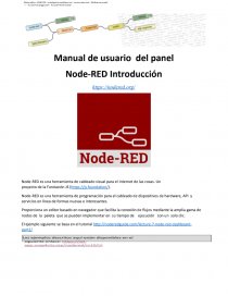 Manual de usuario del panel Node-RED. Página 1