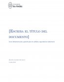 Descripción del área sujeta de la propuesta de mejora