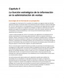 La función estratégica de la información en la administración de ventas tecnología de la información en perspectiva