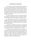 IMPORTANCIA DE LA COMUNICACION