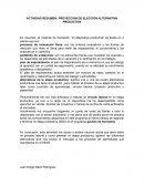 Actividad resumen: Proyeccion de eleccion alternativa productiva