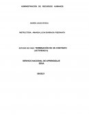 ESTUDIO DE CASO: TERMINACIÓN DE UN CONTRATO