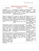 Características de servicios
