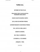 YURA S.A. INFORME DE PRÁCTICAS